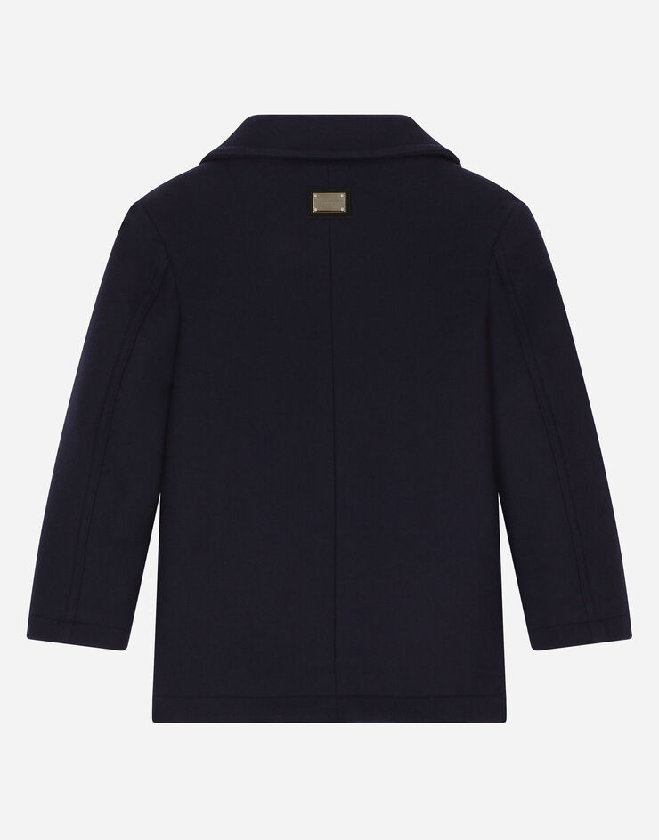 DolceGabbanaSpa Double-breasted wool coat Blue L42C22FUZCJ
