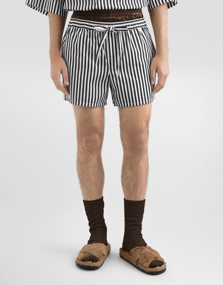 Dolce & Gabbana Striped poplin bermuda shorts Multicolor GP1N7TFR52G