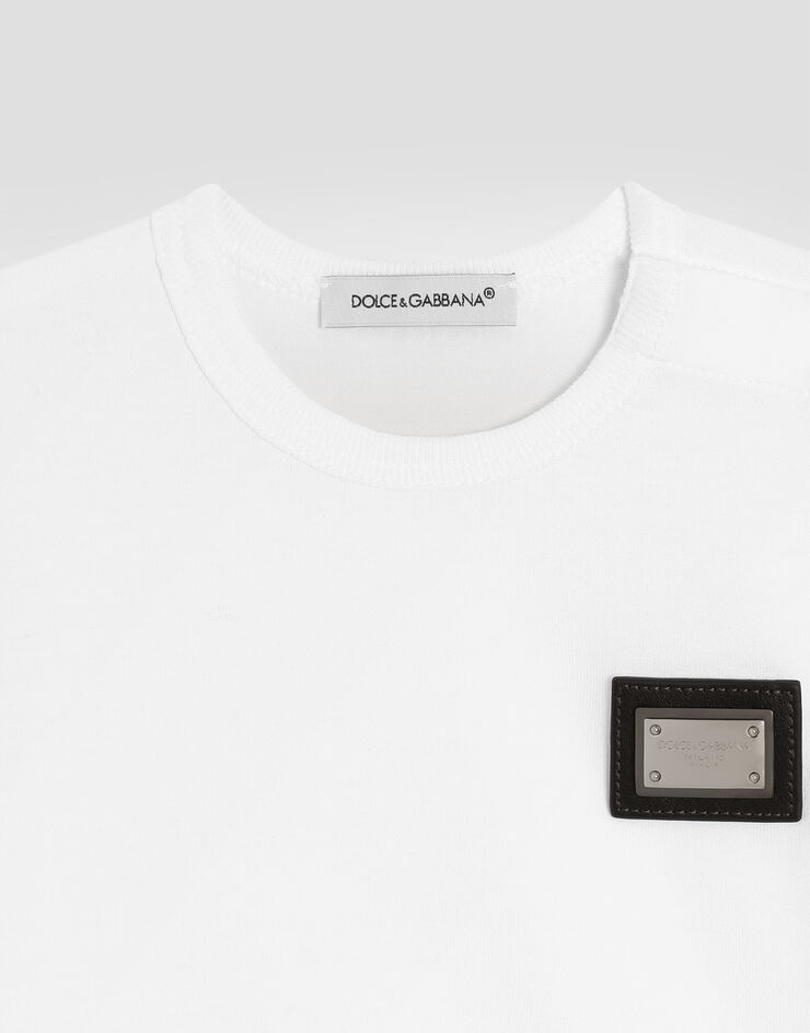 Dolce & Gabbana Jersey t-shirt with plate White L1JT7TG7P1T