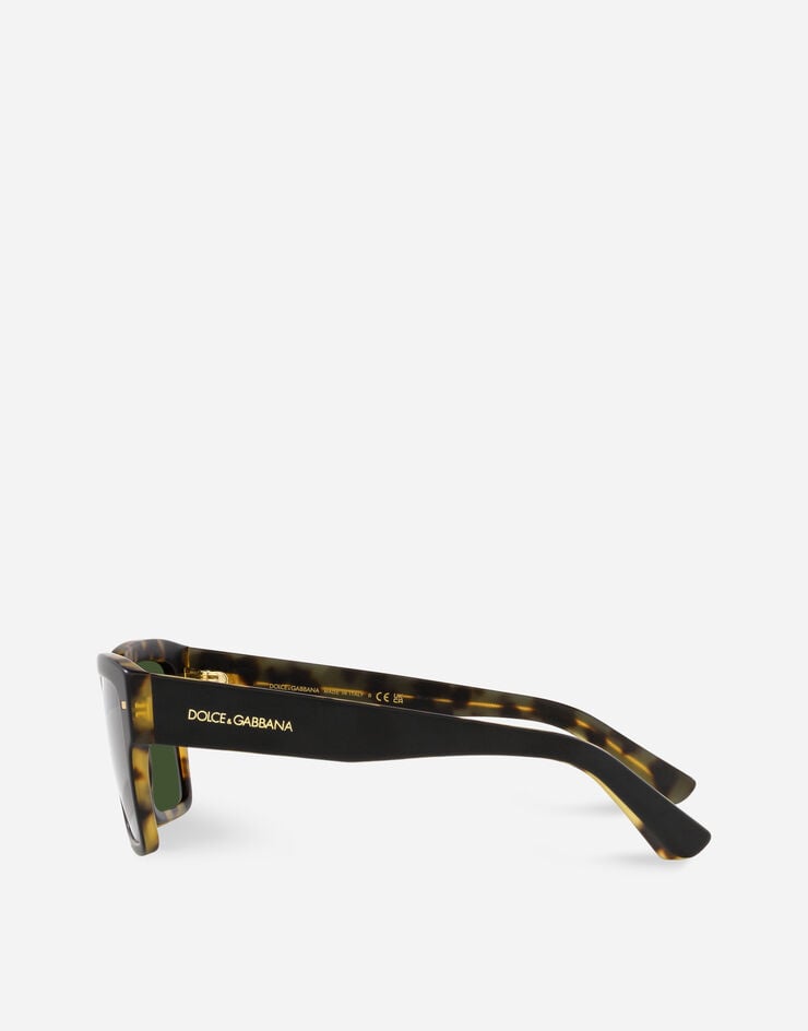 Dolce & Gabbana Occhiali da sole Lusso Sartoriale Nero opaco su avana gialla VG443BVP471