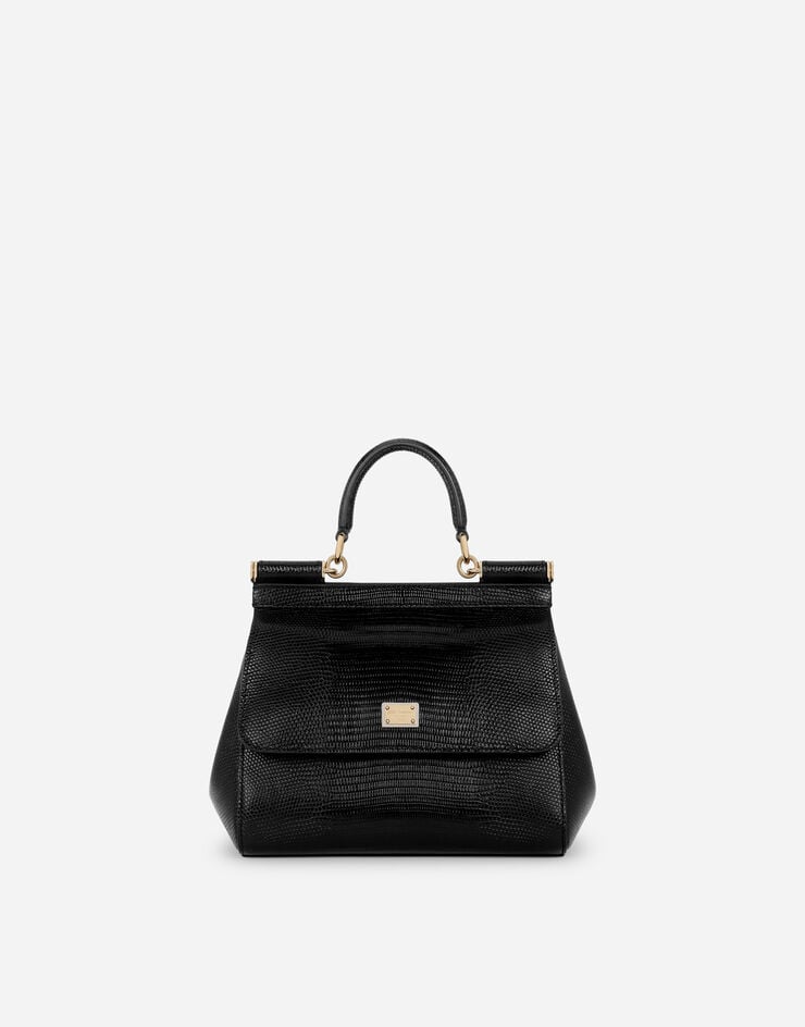 Dolce&Gabbana حقيبة يد Sicily متوسطة أسود BB6003A1095