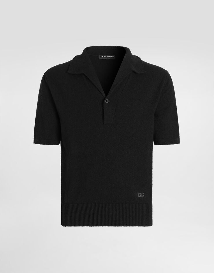 Dolce & Gabbana Cotton blend polo shirt Black GXZBHZJGMGX