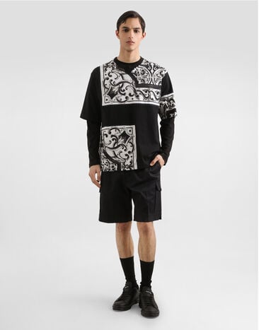 Dolce & Gabbana cotton t-shirt with embroidery Black G8SD2ZG7PEA
