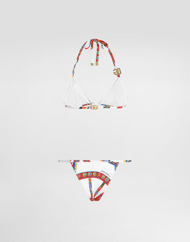 Dolce & Gabbana Carretto-print triangle bikini Dolce & Gabbana Carretto-print triangle bikini Multicolor O8B76JON0IE