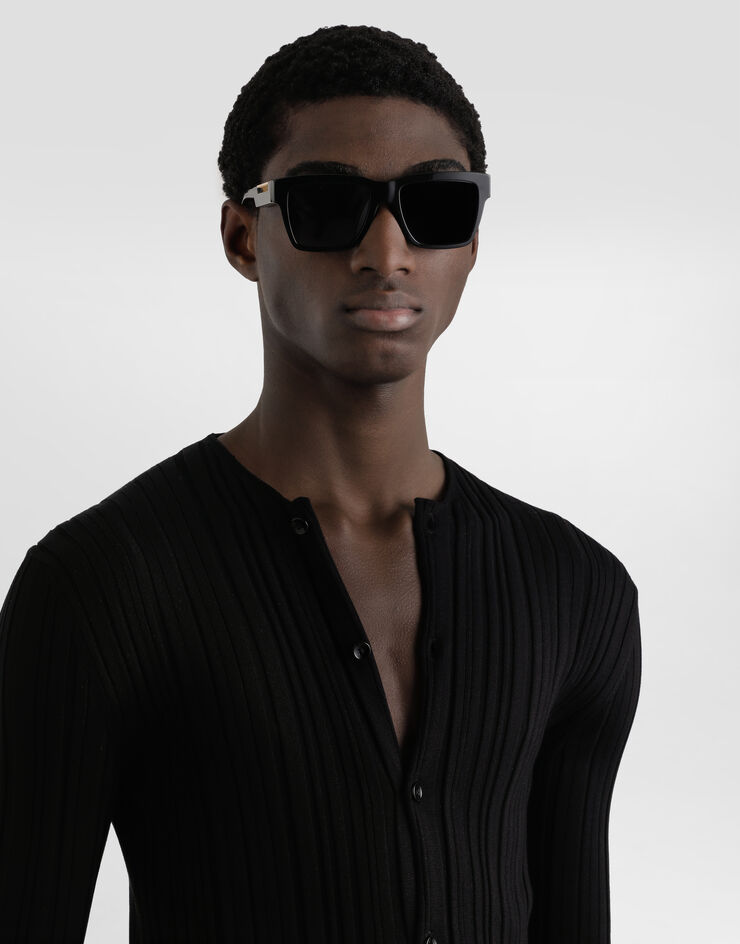 Dolce & Gabbana Long-sleeved silk shirt Black GXVC7TJBSN6