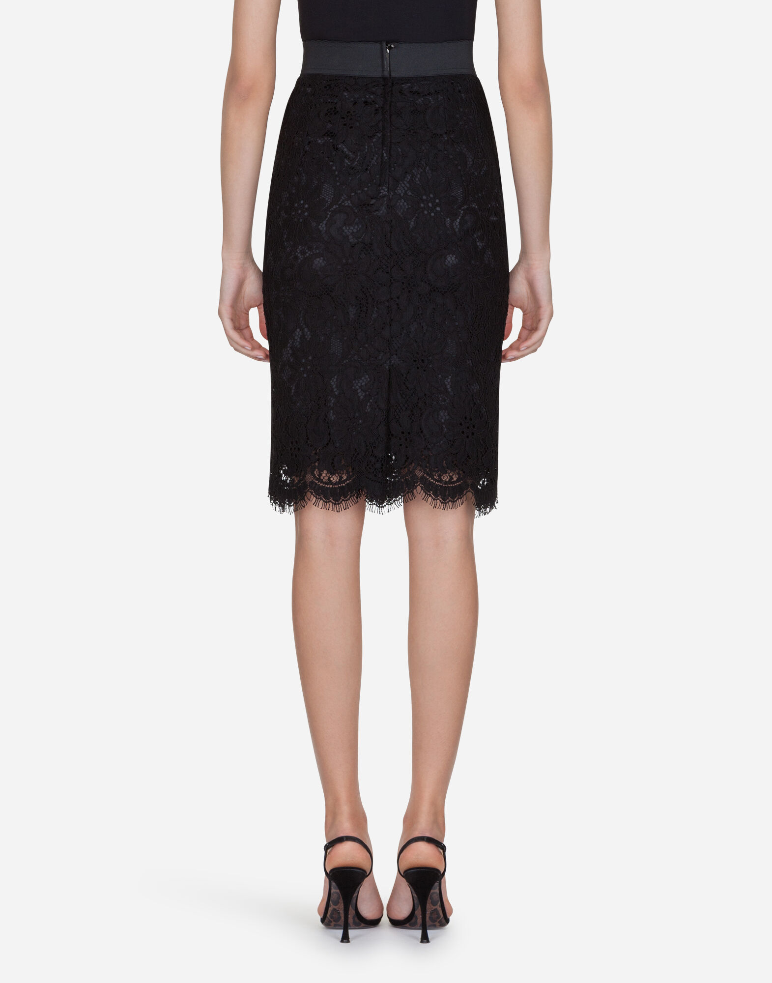 Black pencil hotsell skirt dress lace