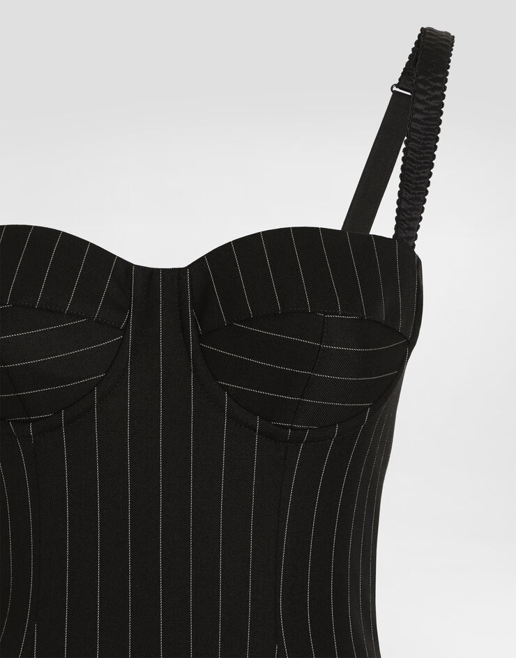 Dolce & Gabbana Pinstripe wool dress Multicolor F622BTFRBC0