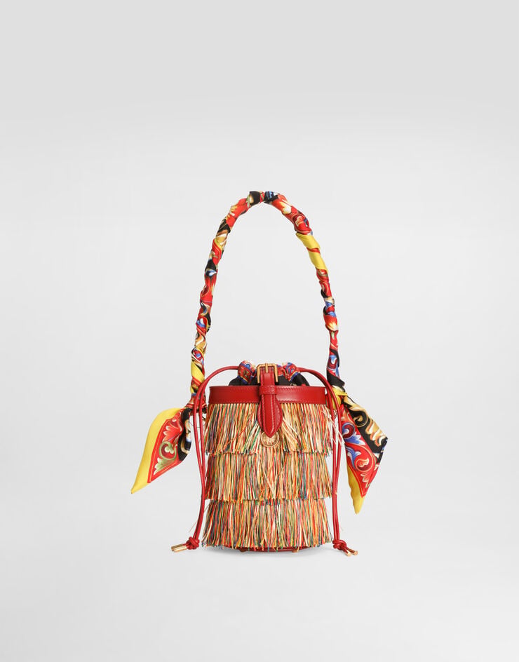 Dolce & Gabbana Raffia Capri bucket bag Multicolor BB7916A0420