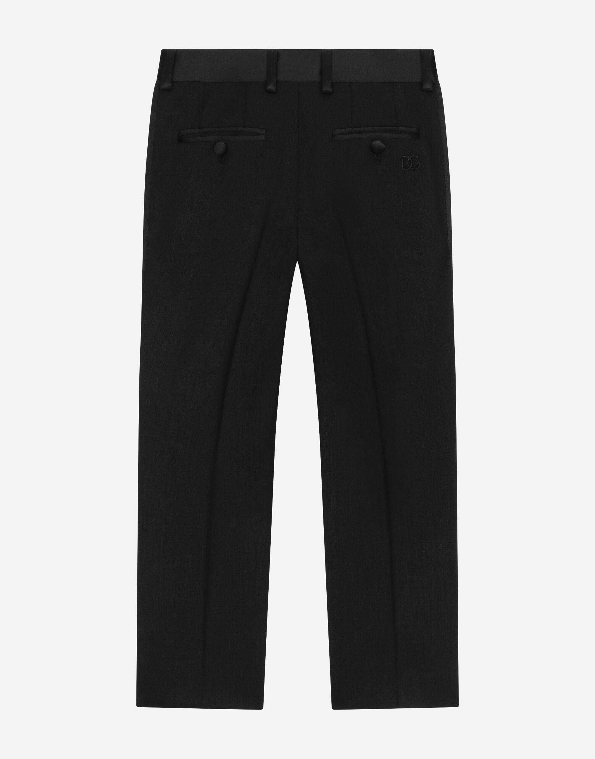 ブラックのボーイズ Classic two-way stretch twill pants