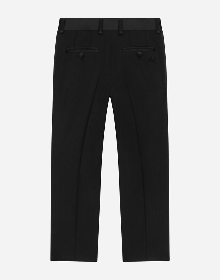 Dolce & Gabbana Pantalón clásico de sarga bielástica Negro L44P35FUBE7