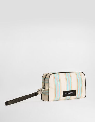 Dolce & Gabbana Handtasche aus gestreiftem Popeline Multicolor BM2500AY217
