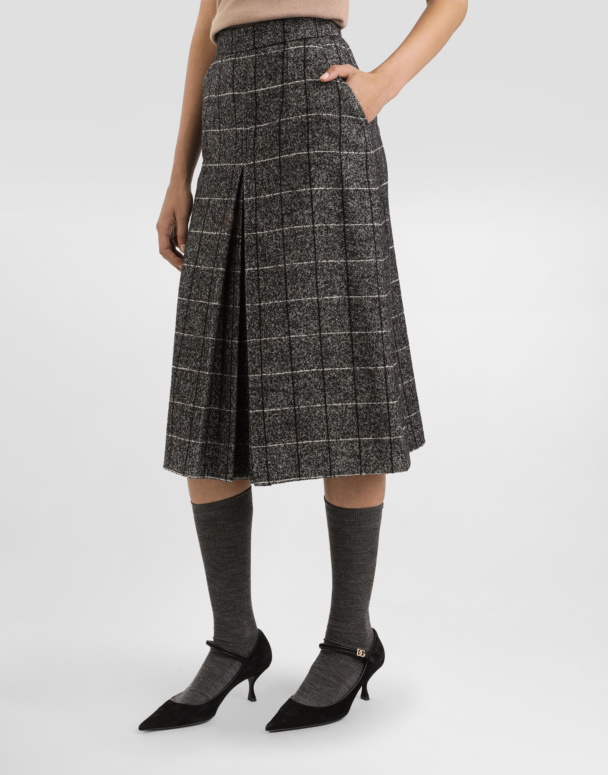 ★D＆G★Dolce&Gabbana★チェック柄スカート Multicolorのウィメンズ Wool blend check skirt | Dolce&Gabbana®