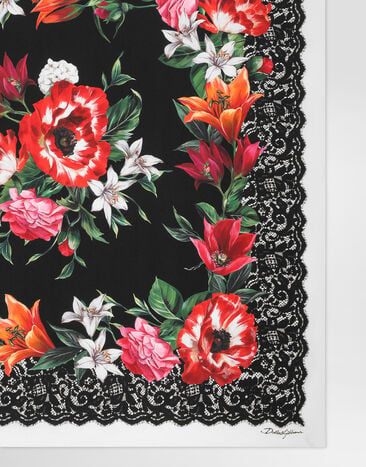 Dolce & Gabbana 90x90 silk twill foulard Multicolor FN090RGDC7A