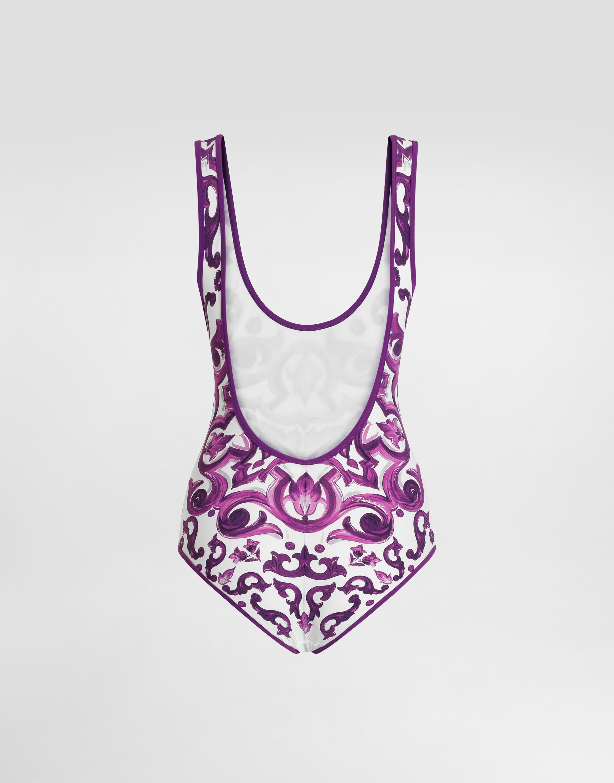 Majolica-print one-piece swimsuit in Multicolor for Women