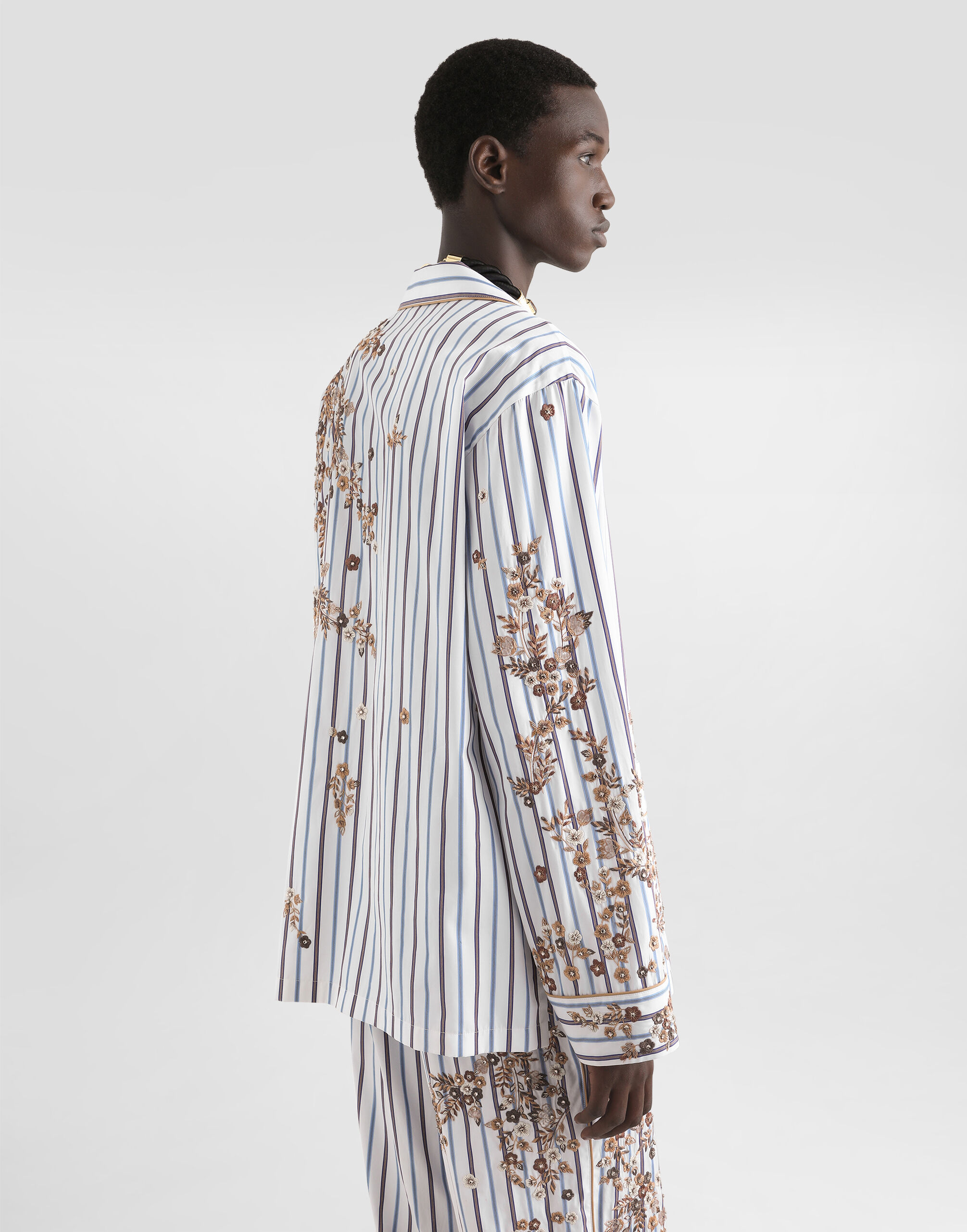 マルチカラーのメンズ Vanity robe with embroidery | Dolce&Gabbana®