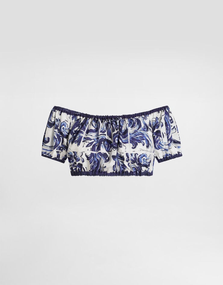 Dolce & Gabbana Majolica-print cotton top Print I7S12WFI5JK