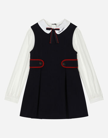 Dolce & Gabbana Piqué and poplin dress Purple L54DE2FMTAC