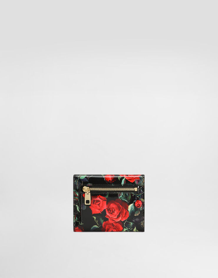 Dolce & Gabbana Geldbörse aus glänzendem Kalbsleder Drucken BI0770A6O23