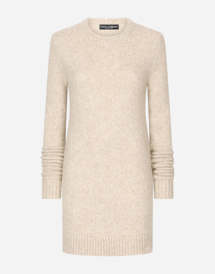 Dolce&Gabbana Abito girocollo in lama Beige FXL91TJFMR5