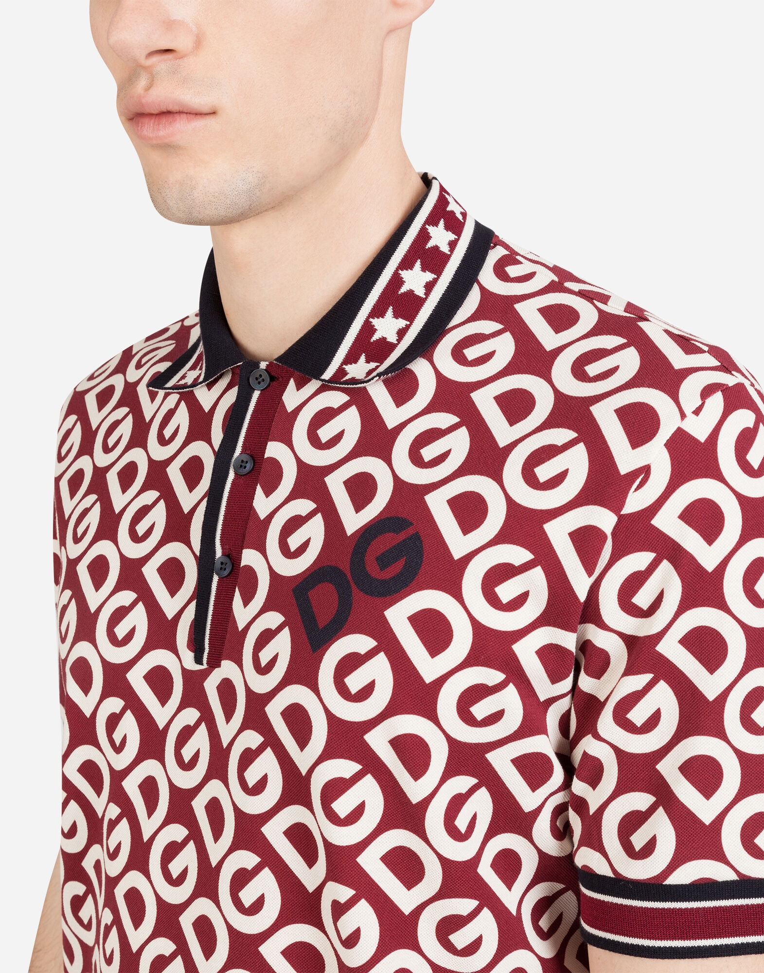 ポロシャツ コットンピケ DGロゴプリント