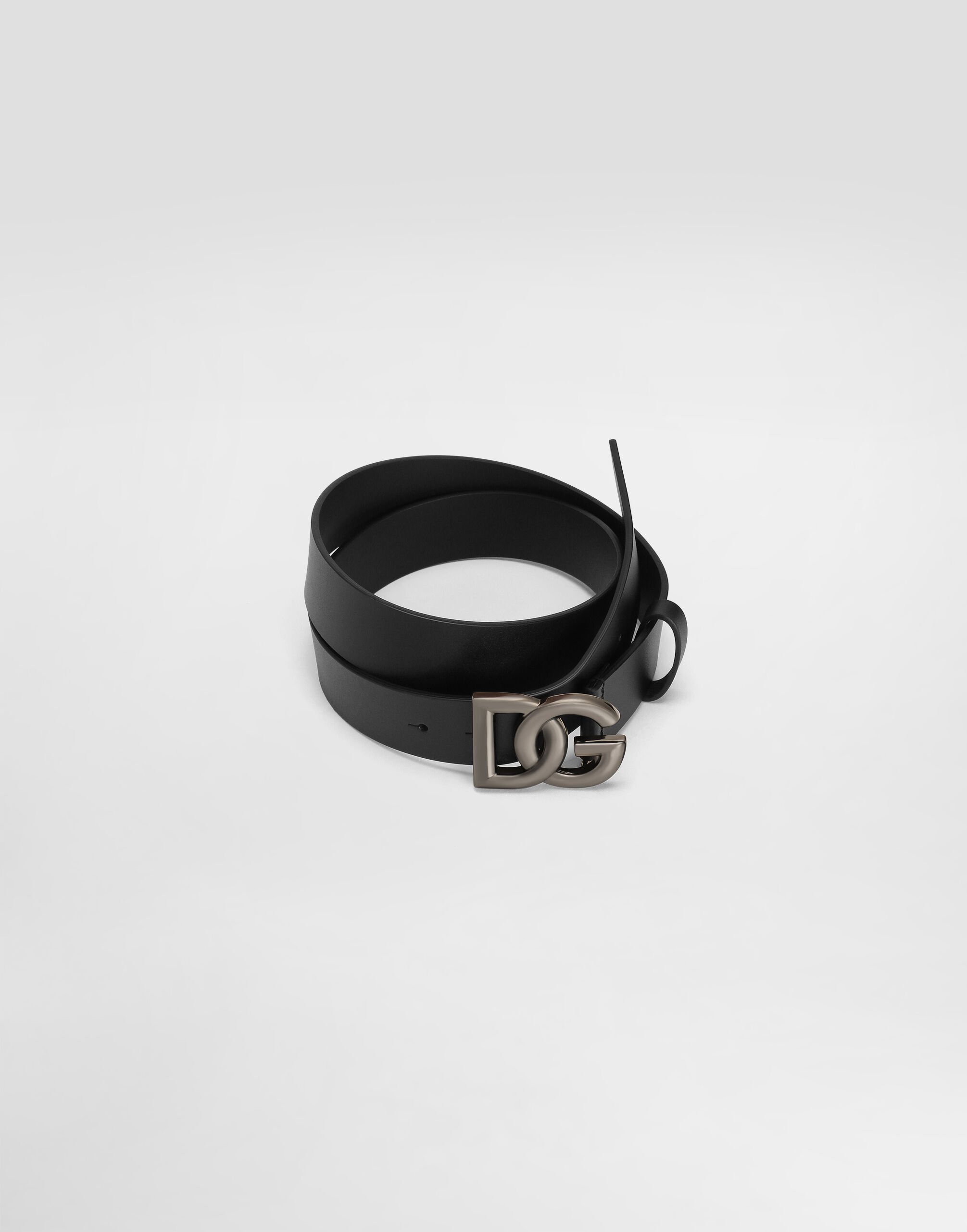 Leather belt with DG logo in Multicolor for Men