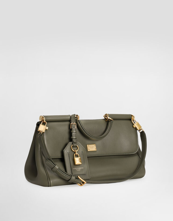 Dolce & Gabbana Medium My Sicily handbag in plongé calfskin Green BB7782B7321