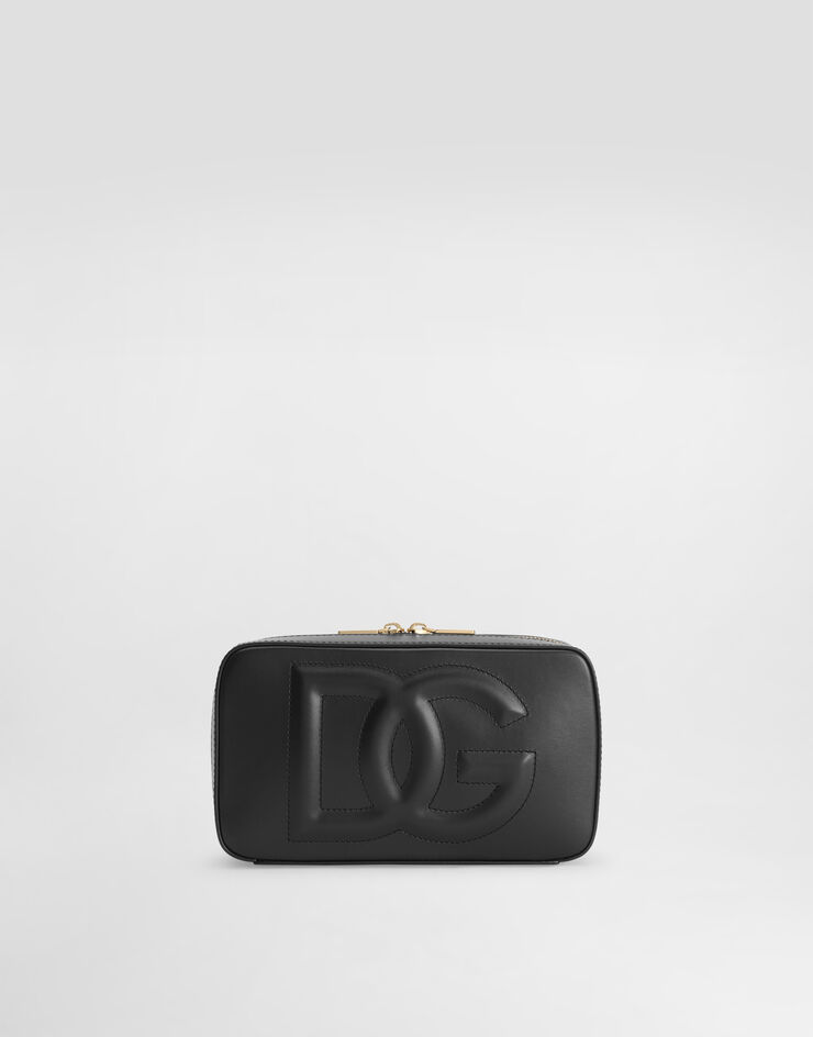 Dolce & Gabbana DG Logo Bag camera bag  piccola in pelle di vitello Nero BB7289AW576