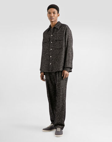Dolce & Gabbana Bouclé fabric joggers Multicolor GP12RTFCZAM