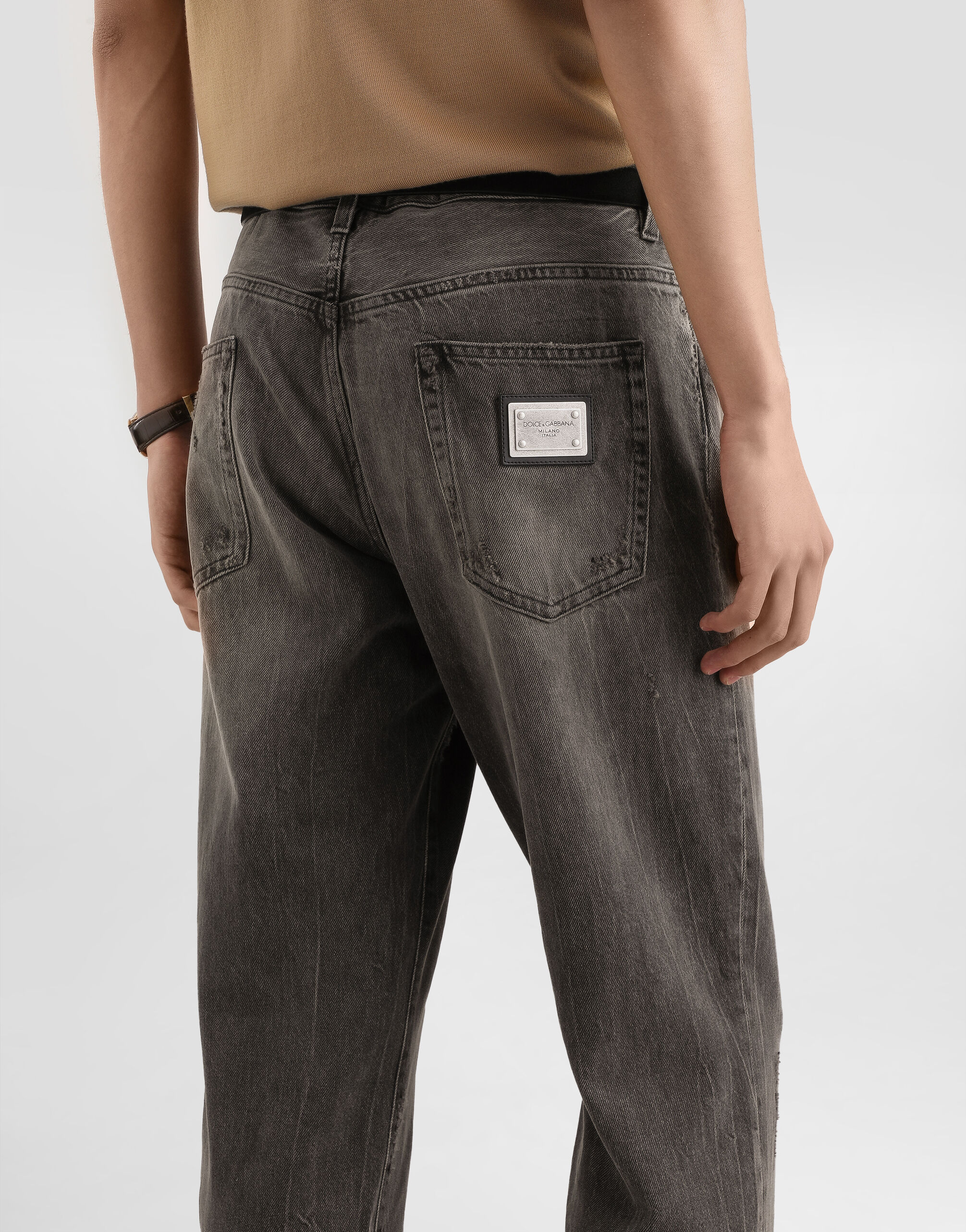 Multicolorのメンズ Denim trousers | Dolce&Gabbana®