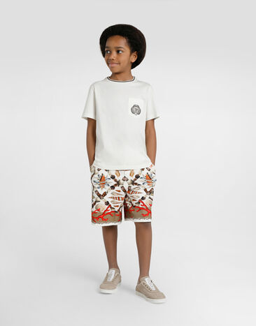 Dolce & Gabbana Jersey t-shirt with DG embroidery White L4JTIZG7PET