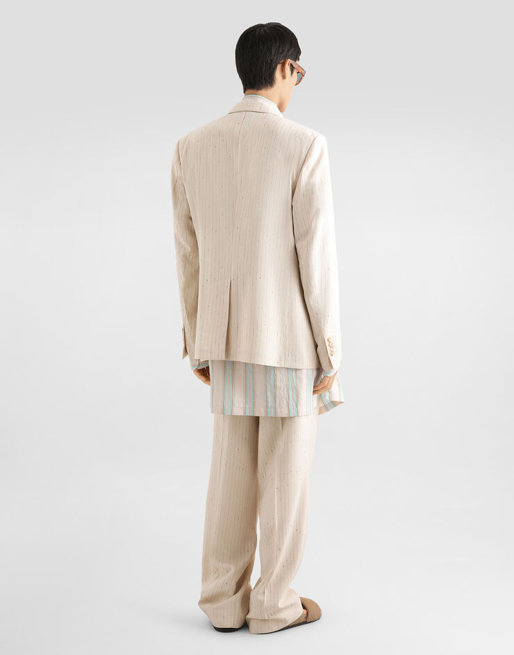 Dolce & Gabbana Striped fabric vanity shirt Multicolor G5OI2TFBMFZ