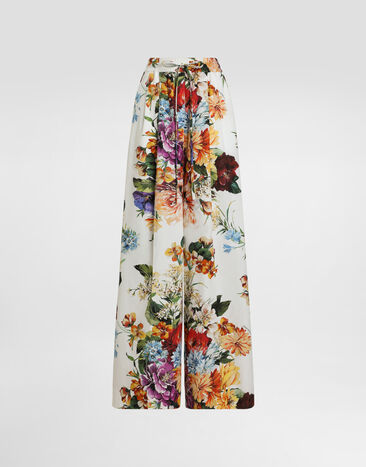Dolce & Gabbana Flower bouquet-print poplin trousers Print FTDCOTHS5TR