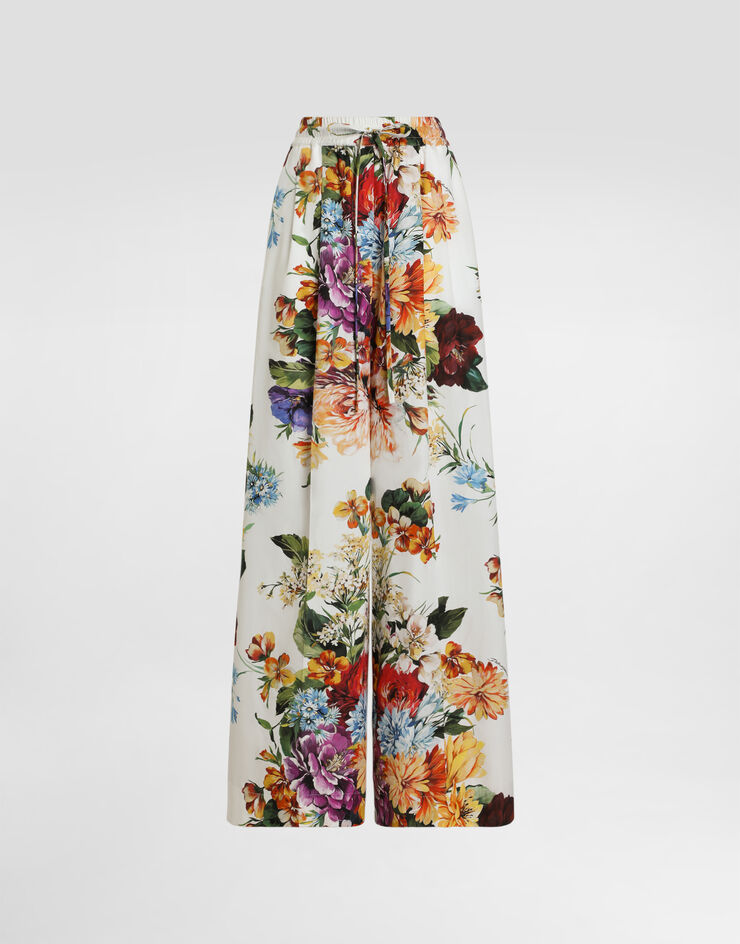 Dolce & Gabbana Flower bouquet-print poplin trousers Print FTDCOTHS5TR