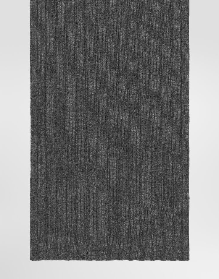 Dolce & Gabbana Cashmere knit scarf Grey GX84KTJBW0S
