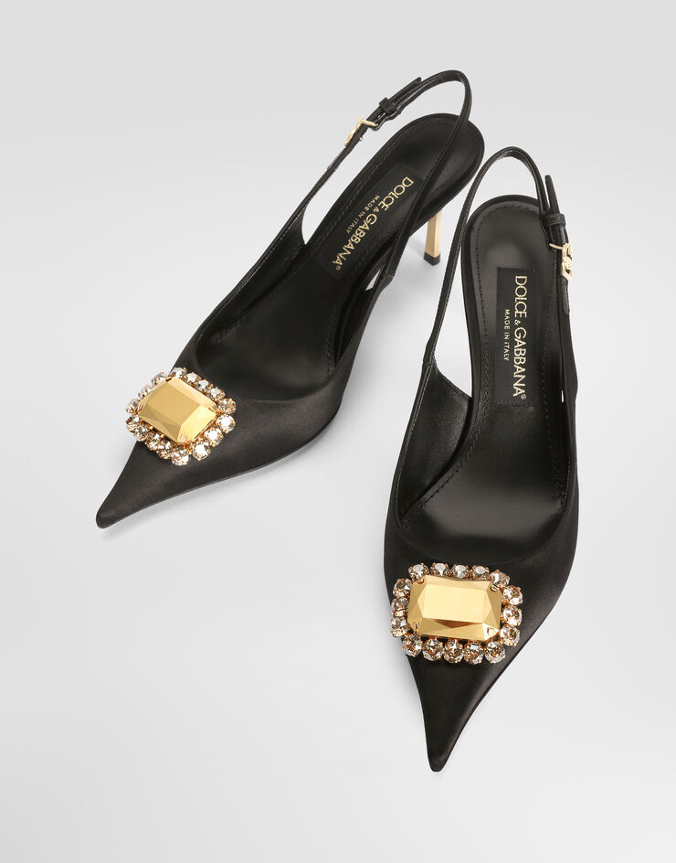 Dolce & Gabbana Satin slingback Dolce & Gabbana Satin slingback Black CG1084A7630