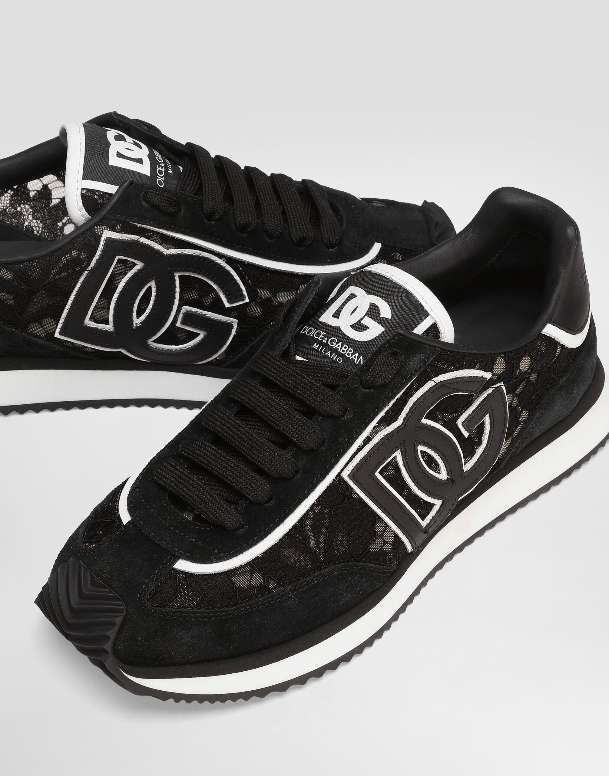 スニーカー Dolce & Gabbana 'DG Cushion' sneakers (CK2340A9AC2 89697) DG Cushion sneakers in calfskin and fabric in Multicolor for