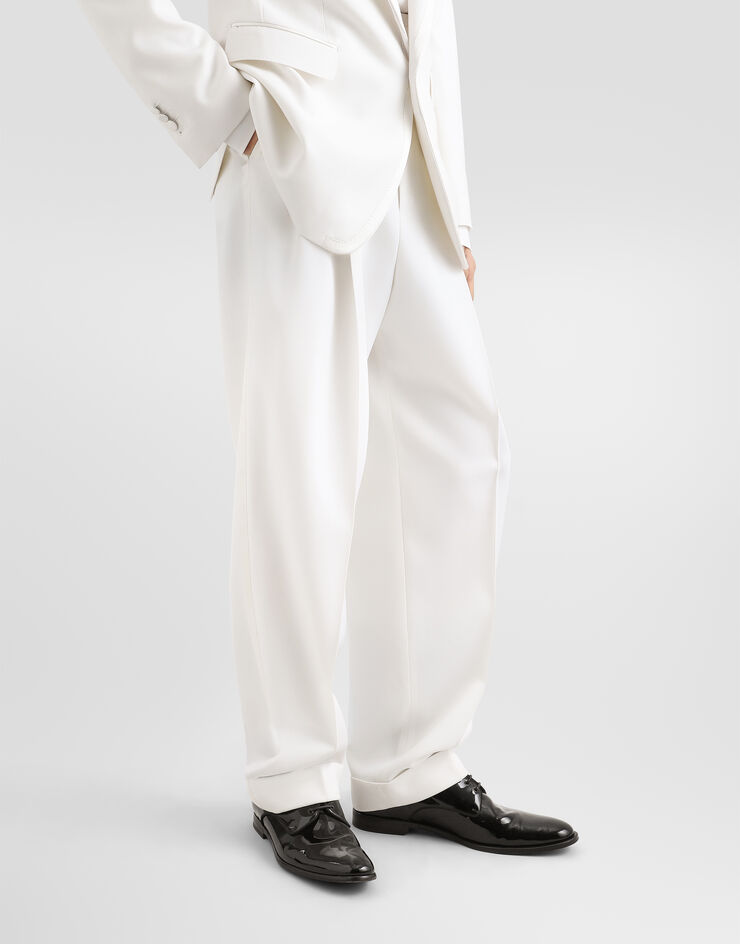 Dolce & Gabbana Wool Tuxedo trousers Dolce & Gabbana Wool Tuxedo trousers White GP17FTFU27K