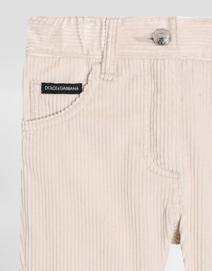 Dolce & Gabbana 5-pocket striped cotton trousers Beige L22F79FUVB2