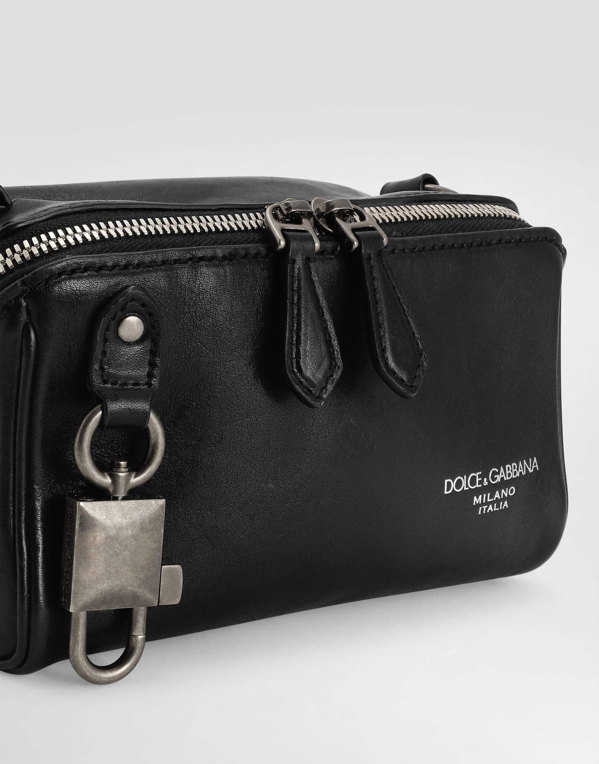 DOLCE&GABBANA ブラック レザー ビジネスバッグ Calfskin briefcase in Black for Men | Dolce&Gabbana® US