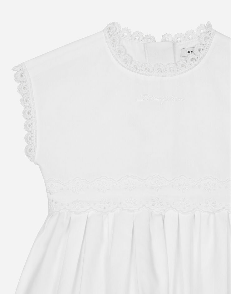 Dolce & Gabbana Vestido de popelina con logotipo Dolce&Gabbana Blanco L23DZ3FU5GK
