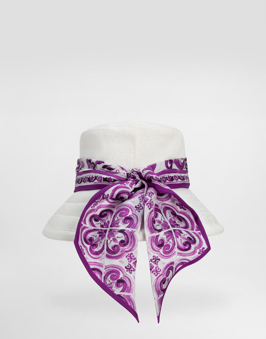 Mat hat in White for Women | Dolce&Gabbana®