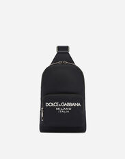 Dolce&Gabbana Sac à dos bandoulière en nylon Gris BM2279AP549