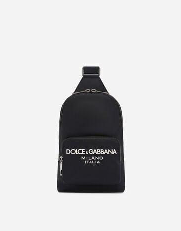 Dolce&Gabbana UmhÃ¤ngerucksack aus Nylon Grau BM2279AP549