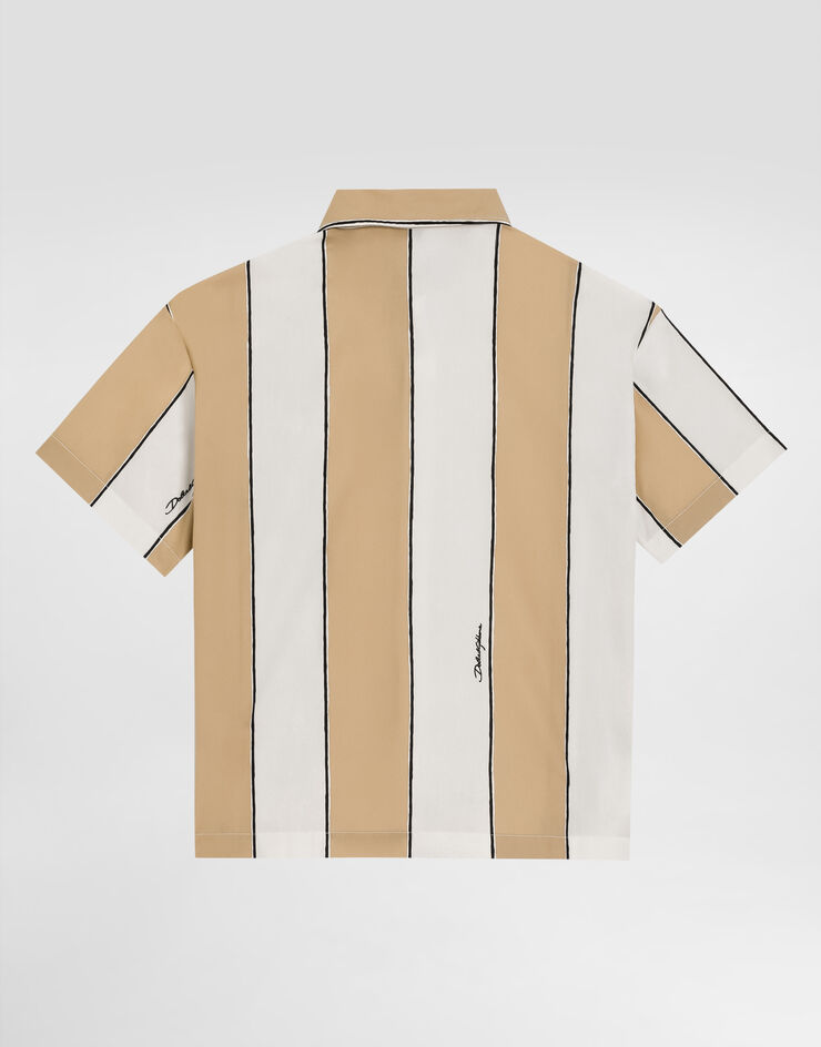 Dolce & Gabbana Poplin shirt with striped print Multicolor L44S72HS5UH