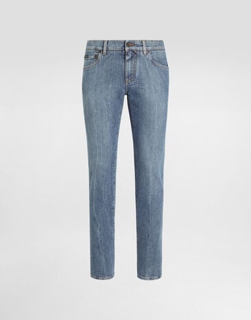 Dolce & Gabbana Light blue wash skinny stretch jeans Multicolor GY07LDG8HA7
