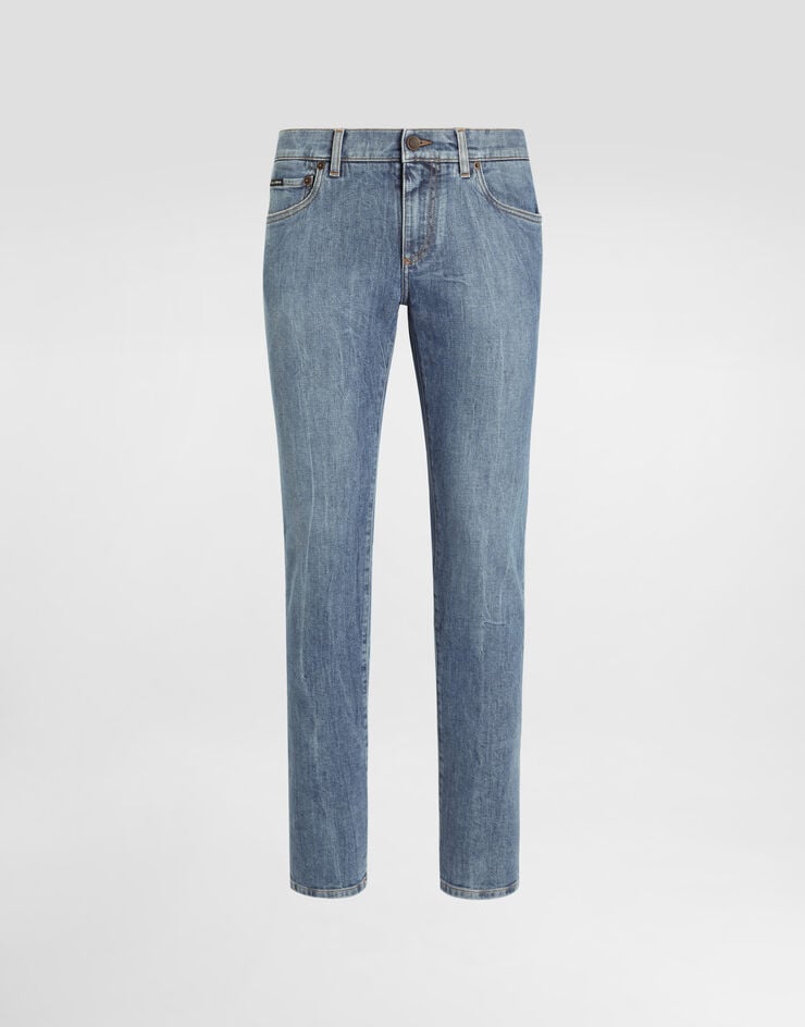 Dolce & Gabbana Light blue wash skinny stretch jeans Multicolor GY07LDG8HA7