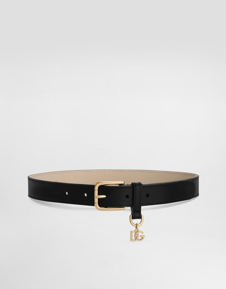 Dolce & Gabbana Calfskin logo belt Black EE0071A1065