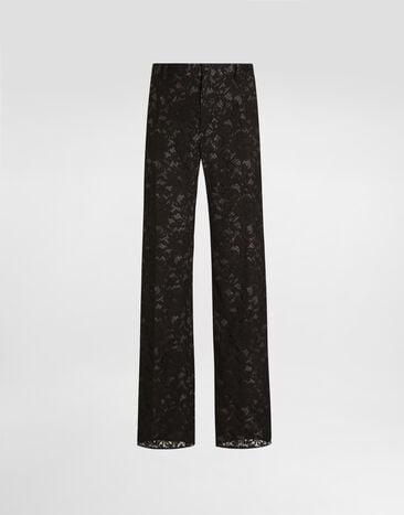 Dolce & Gabbana Lace trousers lined with silk Multicolor GP0O2TGK044