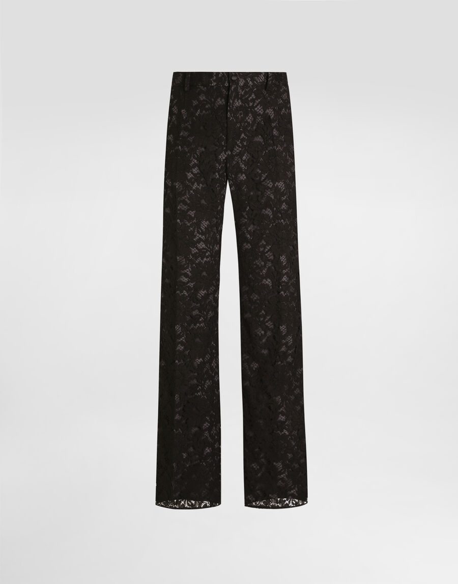 Lace trousers lined with silk