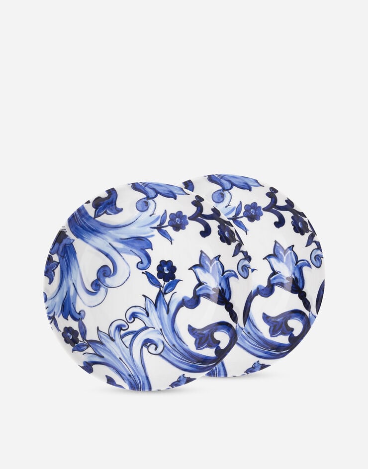 Dolce & Gabbana 2er-Set tiefe Teller aus Porzellan Mehrfarbig TC0S05TCA40